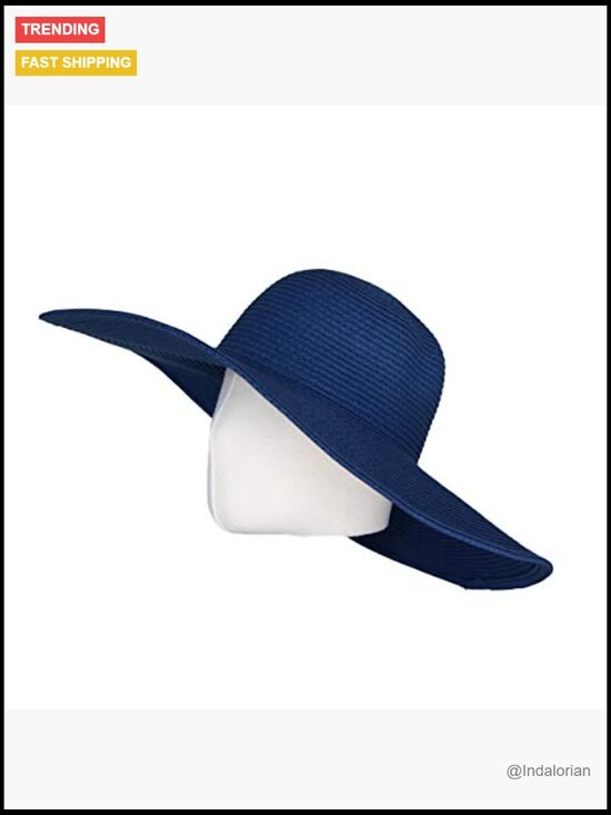 Wide Brim Straw Floppy Sun Hat UPF 50 Beach